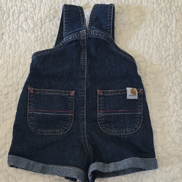 Girls Carhartt Denim Overalls - Picture 2 of 3